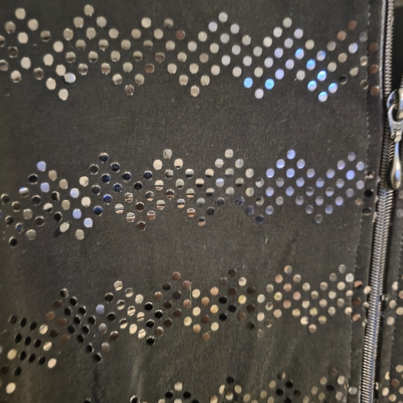 Joseph Ribkoff Black Sequin Zip-Up Jacket - Picture 2 of 6